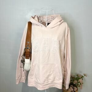 Gorgeous baby pink and white gap hoodie